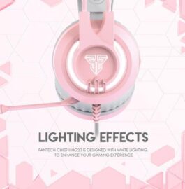 אוזניות גיימינג ורודות FANTECH HG20