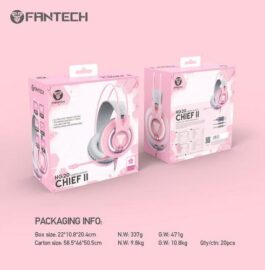 אוזניות גיימינג ורודות FANTECH HG20