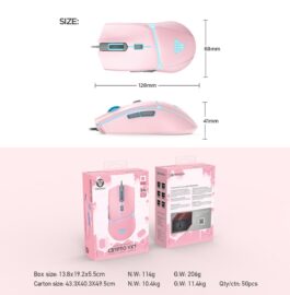 עכבר גיימינג ורוד FANTECH VX7