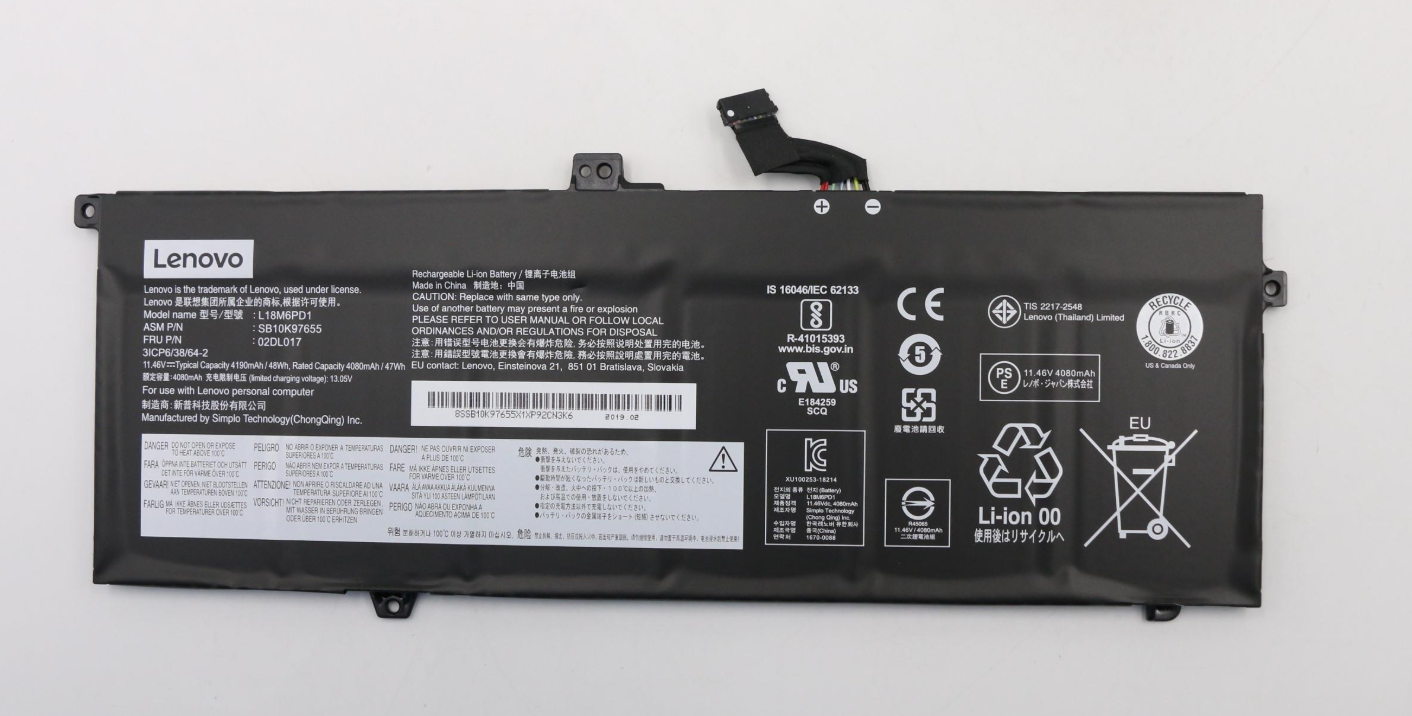 סוללה מקורית למחשב נייד Lenovo x390 - X13 L18M6PD1
