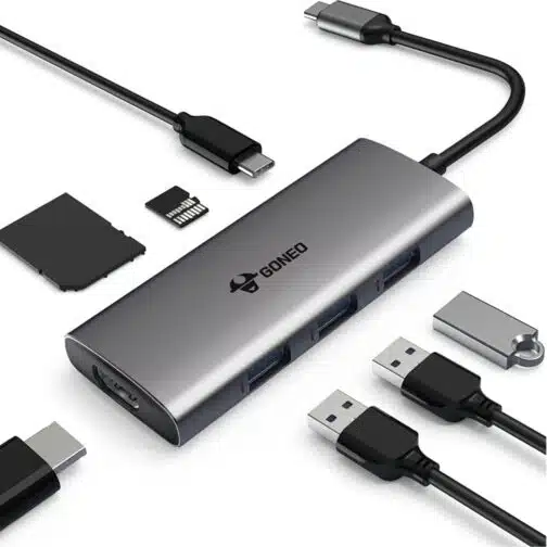 תחנת עגינה למחשב נייד GONEO 7 in 1 USB C