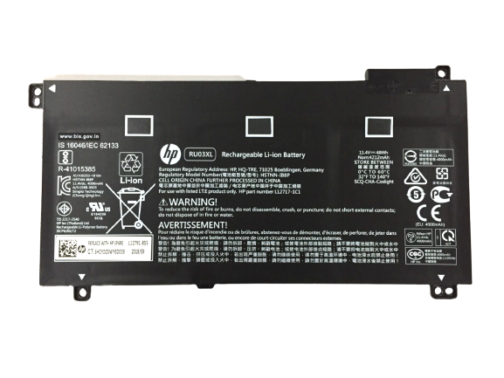 יצרן: HP סוללה חדשה ומקורית מק"ט : RU03XL מתח : 11.4V קיבולת: 48Wh/4212mAh אחריות למשך שנה על הסוללה התקנה חינם אצלנו במעבדה