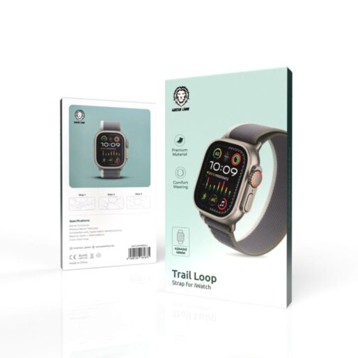⁦Green Lion Trail Loop Nylon Strap בצבע ירוק כהה&ואפור⁩ – תמונה ⁦2⁩