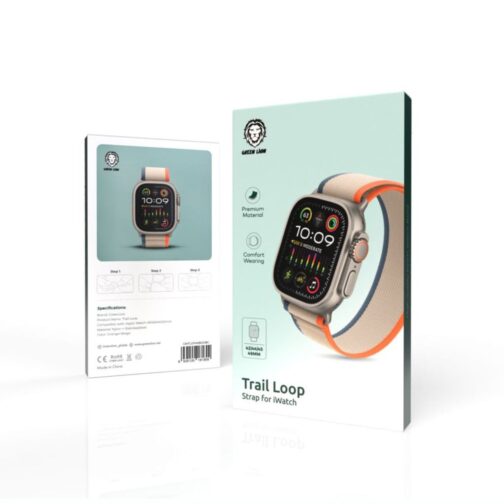 ⁦Green Lion Trail Loop Nylon Strap בצבע כתום&בז⁩ – תמונה ⁦2⁩