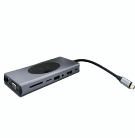 ל- 3XUSB3.0/ 4XUSB2.0/ Type C-PD Hdmi/ TF/ SD/ Audio/ RJ45/ VGA  Wireless Charging