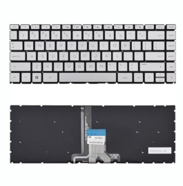 מקלדת למחשב נייד Hp 14-CD 14-CE 14-CK Silver backlight
