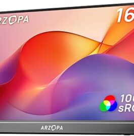 מסך עזר נייד דגם Z1C מבית ARZOPA בצבע שחור