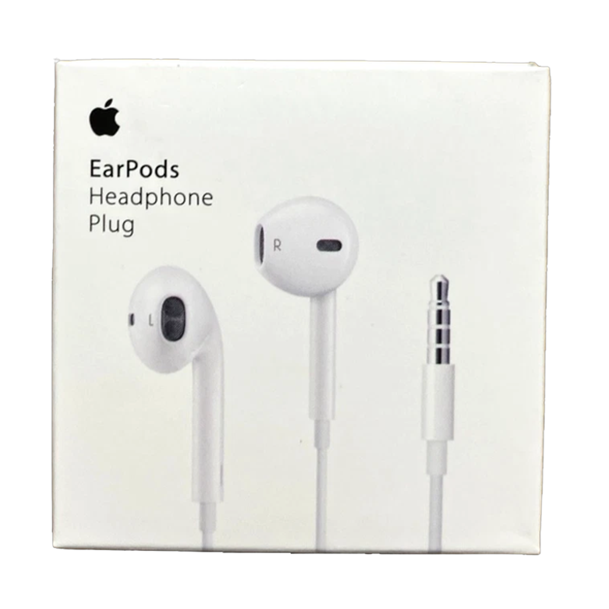 אוזניות Apple EarPods מקוריות חיבור 3.5 מ״מ - רקע שקוף