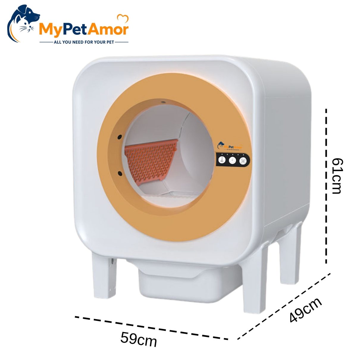 שירותים חכמים אוטומטיים לחתול MyPetAmor Amor X25C עם מצלמה